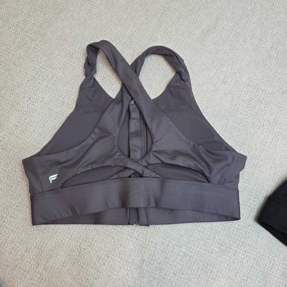 Athleta Fabletics Victorias Secret Sports Bra Bundle Purple Grey Black 36D XL L - Picture 7 of 8